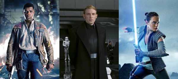 John Boyega, Domnhall Gleeson & Daisy Ridley