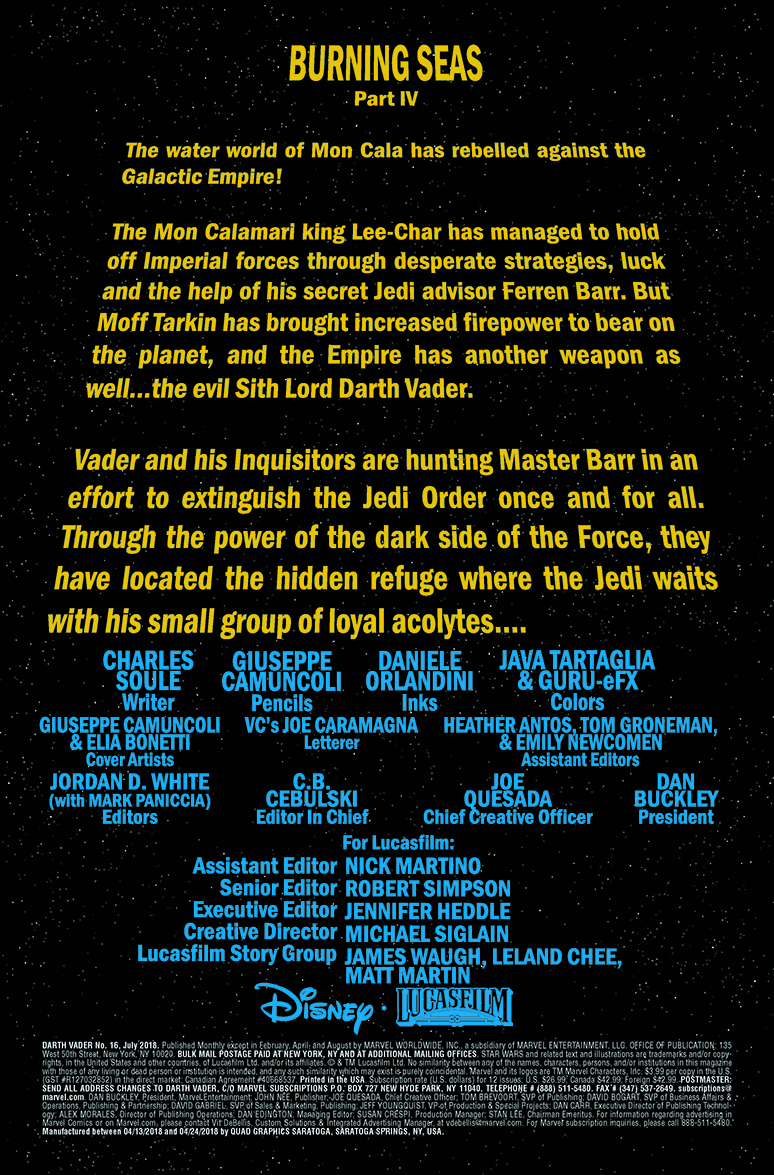 Darth Vader #16: Part IV Burning Seas