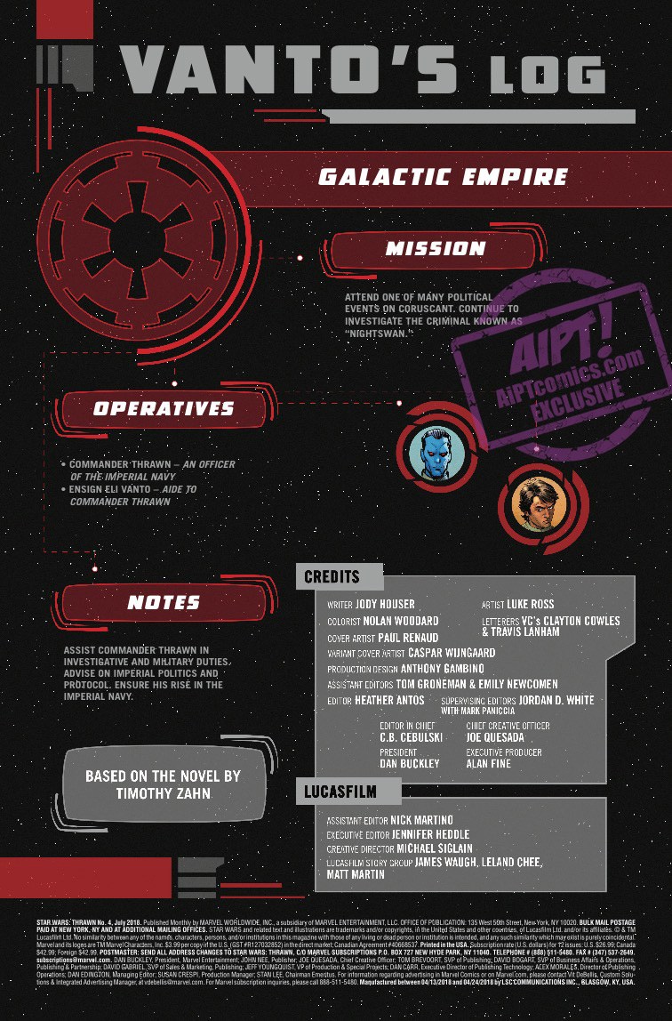 Vorschauseiten zu Thrawn #4