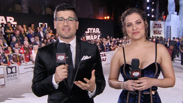 Anthony Carboni und Andi Gutierrez bei der Weltpremiere von <i>Die Letzten Jedi</i>„></div><blockquote class=