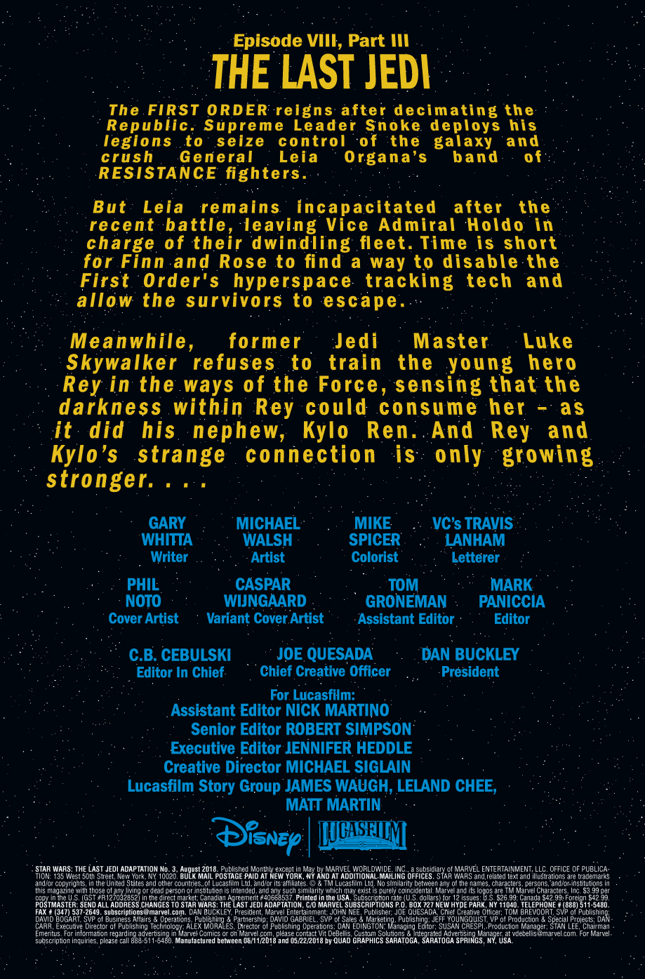 Cover zu The Last Jedi #3