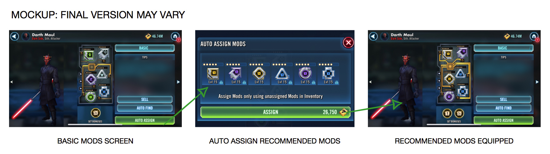 Galaxy of Heroes: Empfohlene Mods
