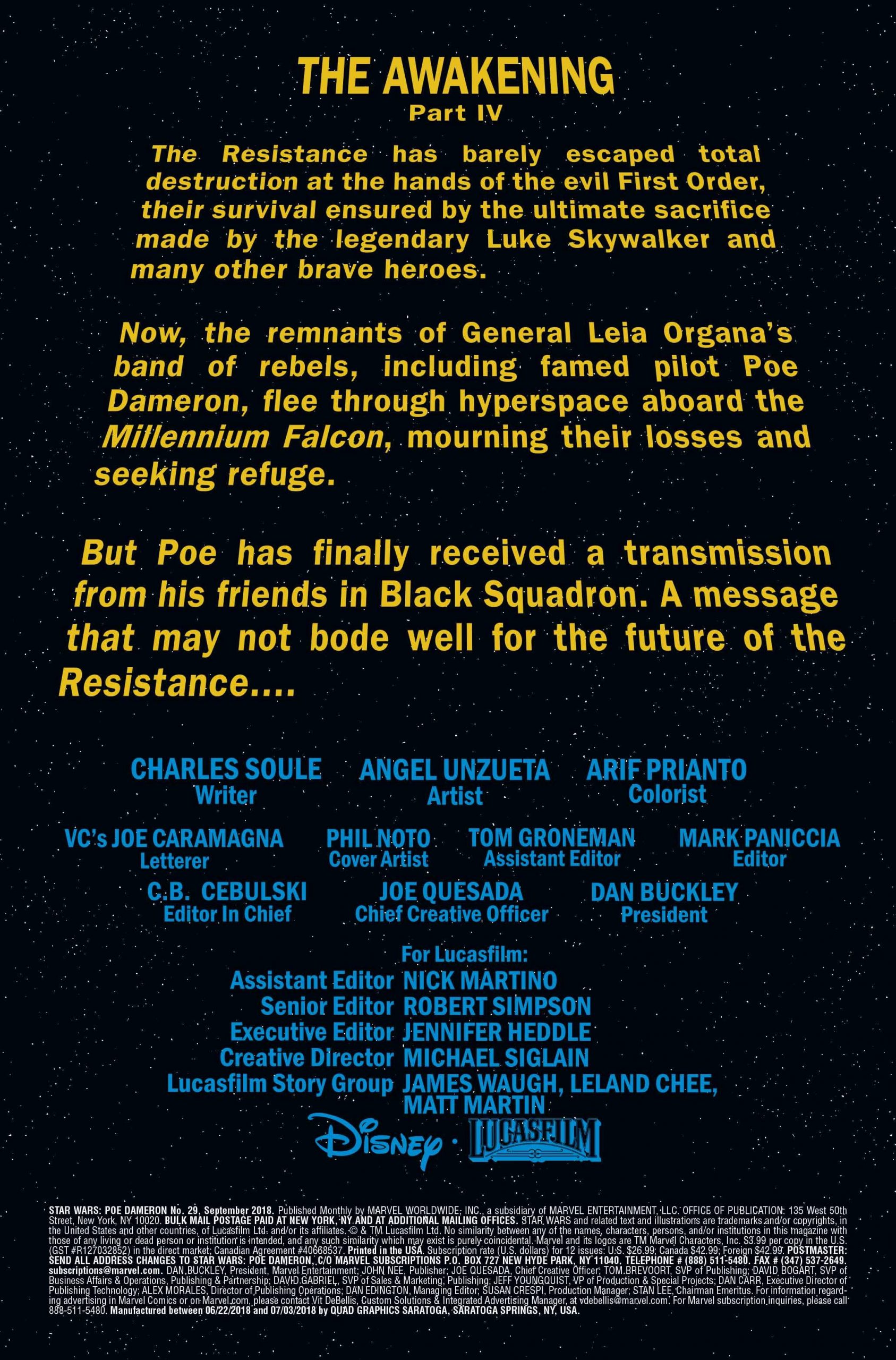 Vorschauseiten zu Poe Dameron #29: The Awakening, Part 3