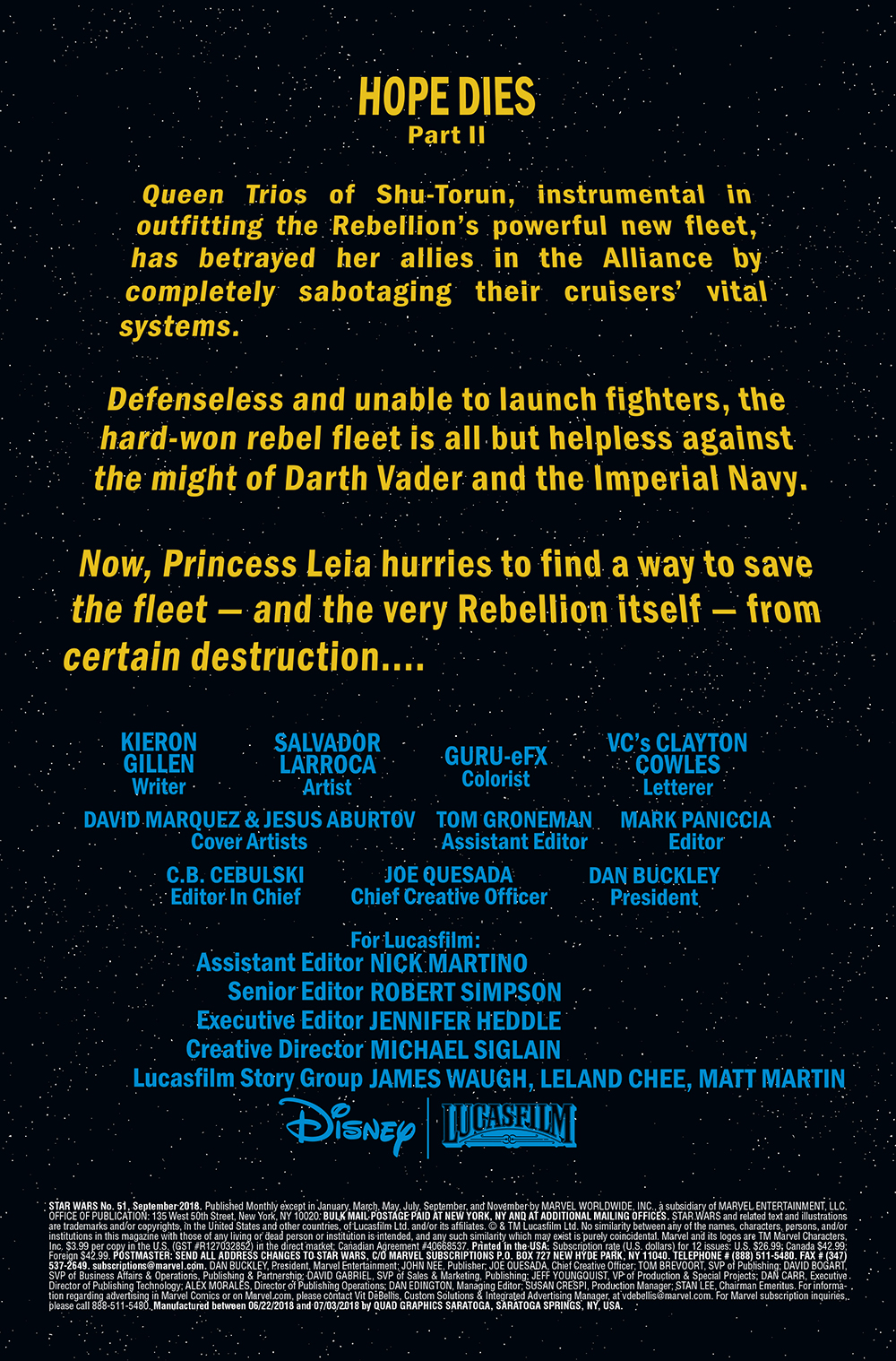 Vorschauseiten zu Star Wars #51