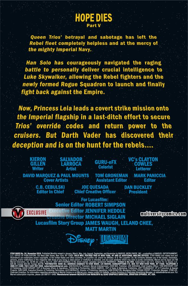 Vorschauseiten zu Star Wars #54