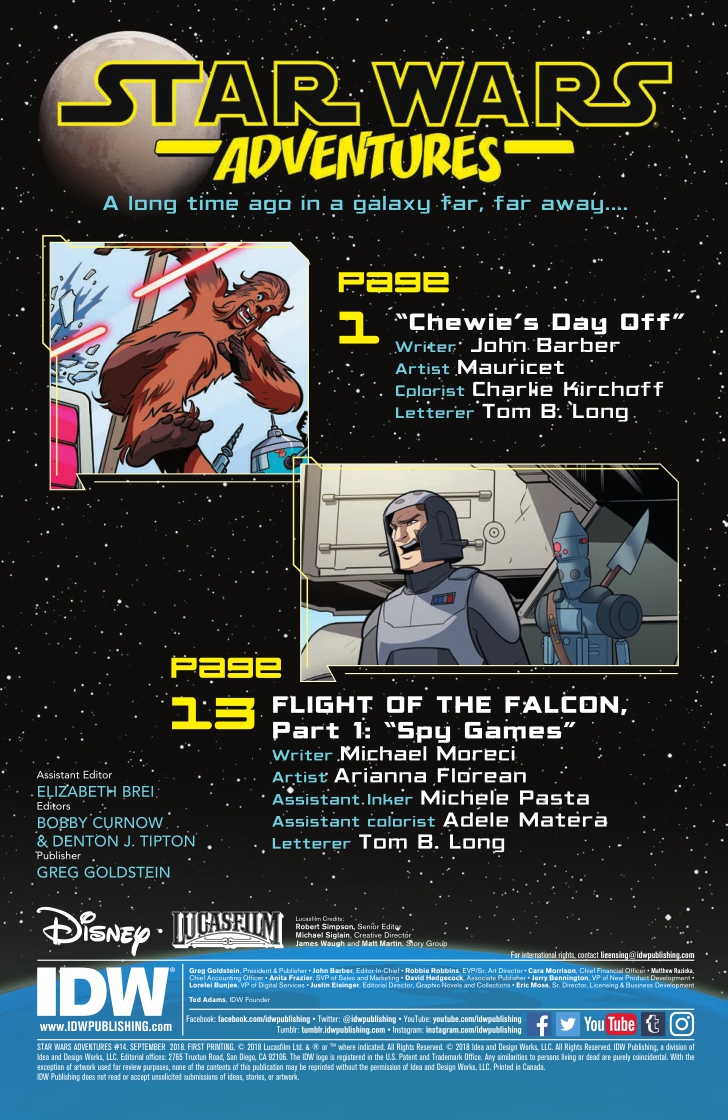 Vorschauseiten zu Star Wars Adventures #14