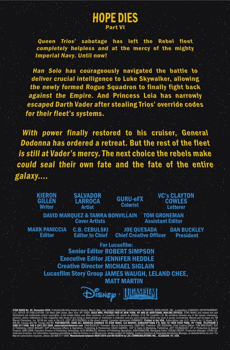 Vorschauseiten zu Star Wars #55