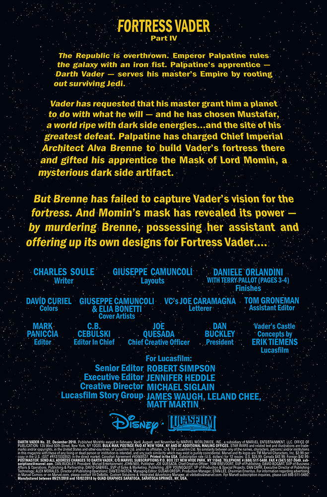 Vorschauseiten zu Darth Vader #22
