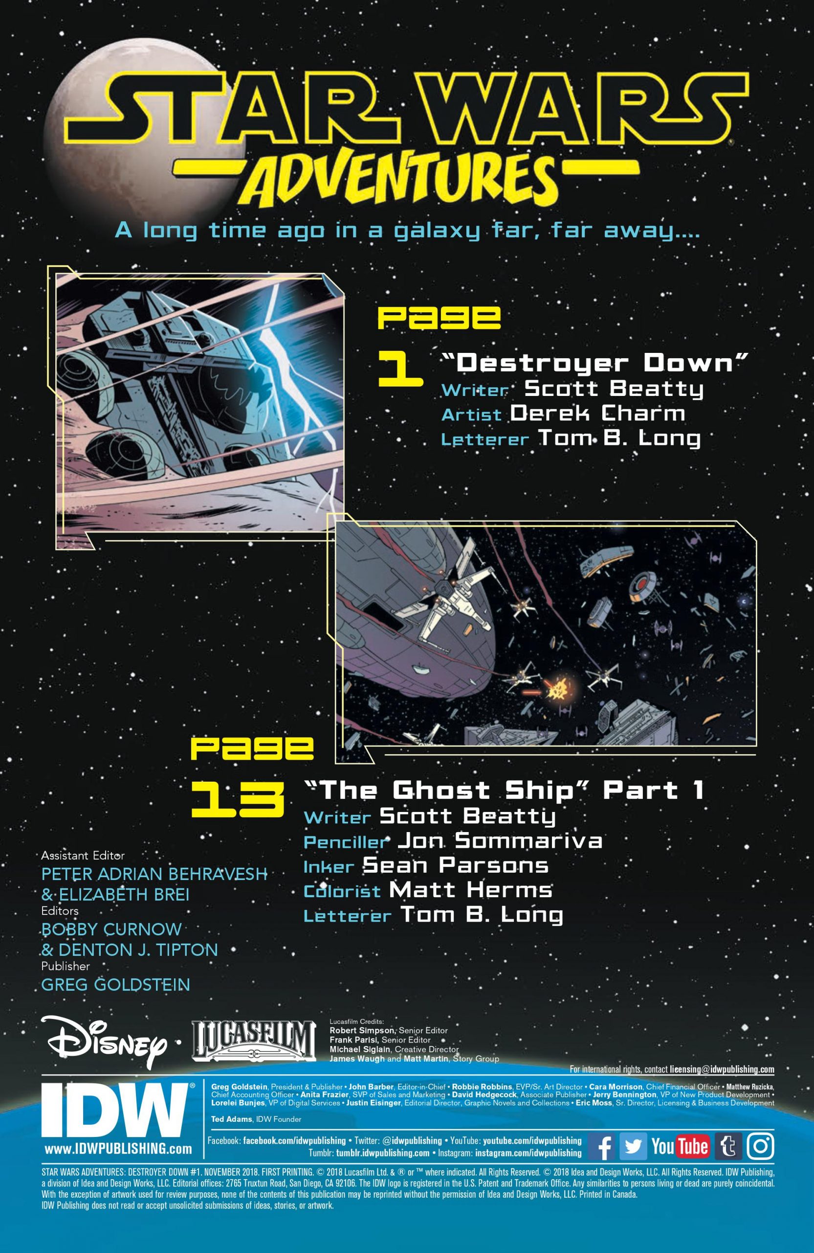Vorschauseiten zu Star Wars Adventures: Destroyer Down #1