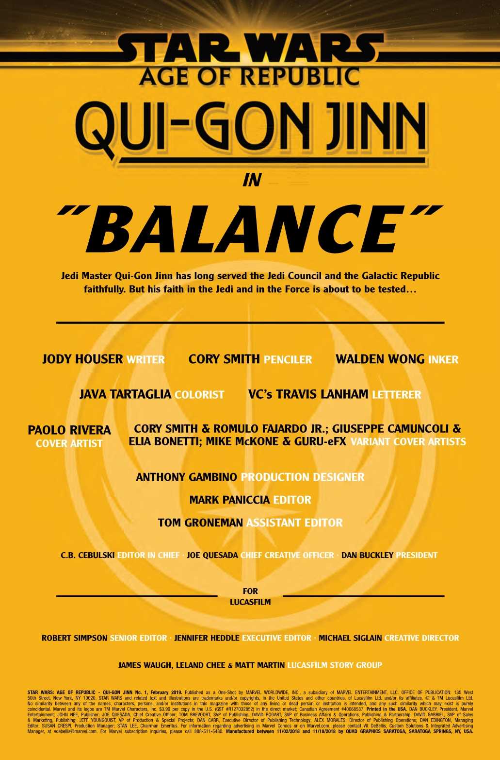 Vorschauseiten zu Age of Republic: Qui-Gon Jinn #1: Balance