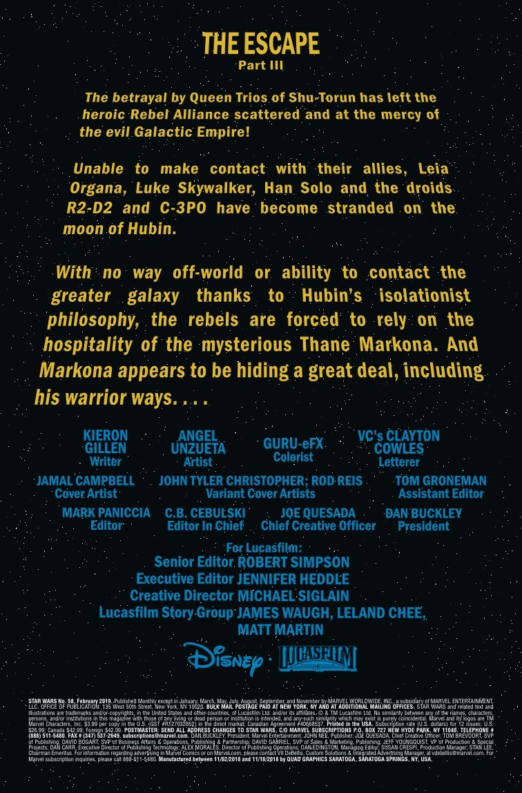 Vorschauseiten zu Star Wars #58: The Escape, Part 3