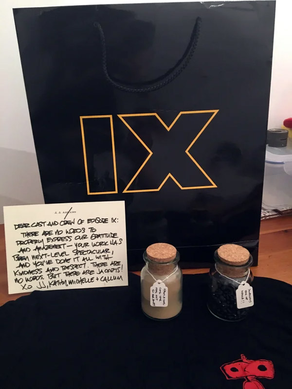 Geschenke zum Produktionsende von Star Wars 9