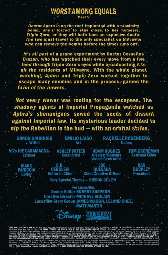 Vorschauseiten zu Doctor Aphra #30