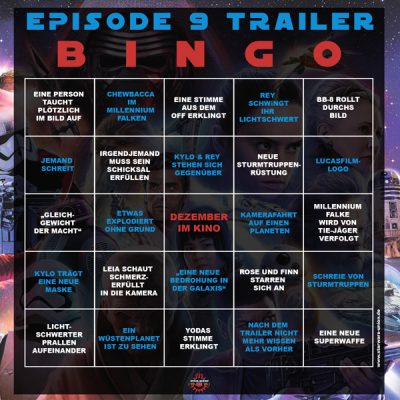 Unsere Episode-IX-Trailer-Bingo-Karte