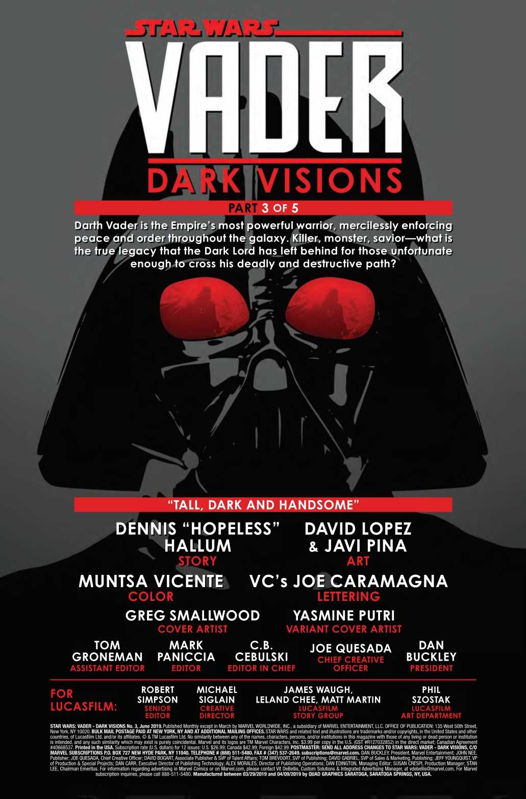 Vorschauseiten zu Vader: Dark Visions #3