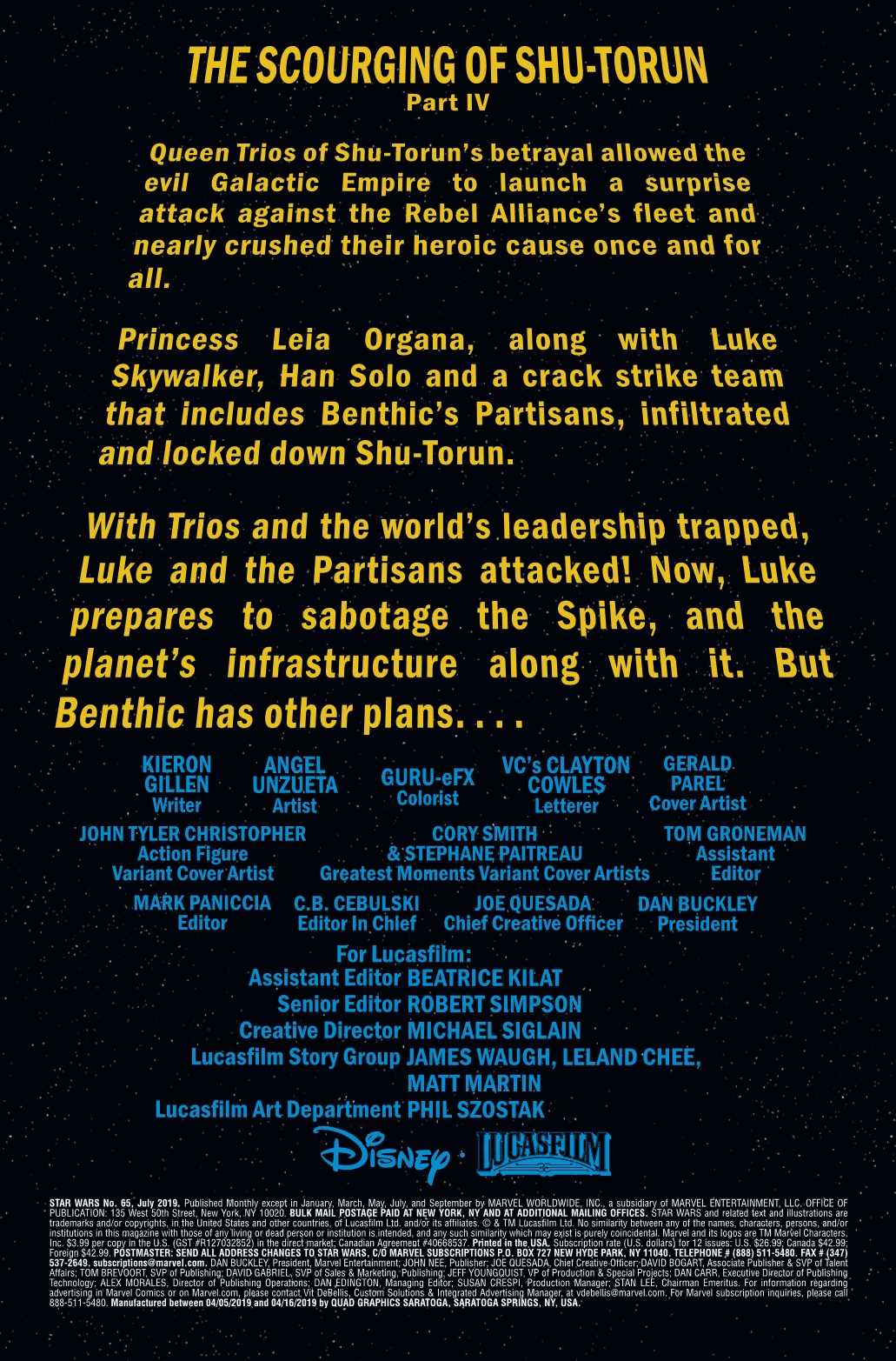 Vorschauseiten zu Star Wars #65