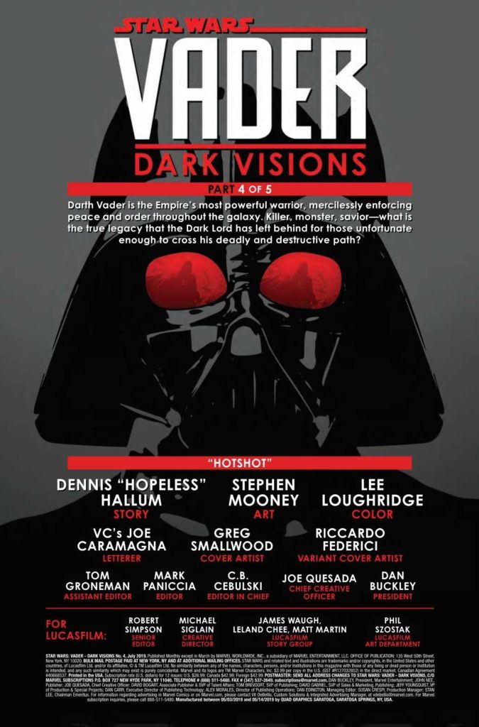 Vorschauseiten zu Vader: Dark Visions #4