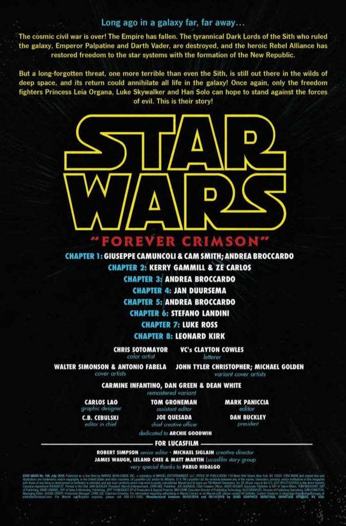 Vorschauseiten zu Star Wars #108
