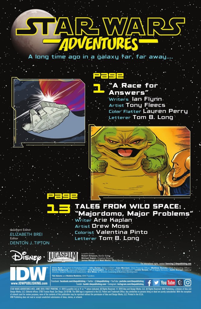 Vorschauseiten zu Star Wars Adventures #23