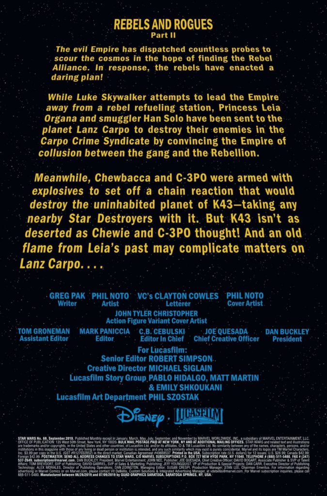 Vorschauseiten zu Star Wars #69