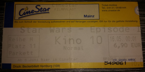 Kinokarte 1999