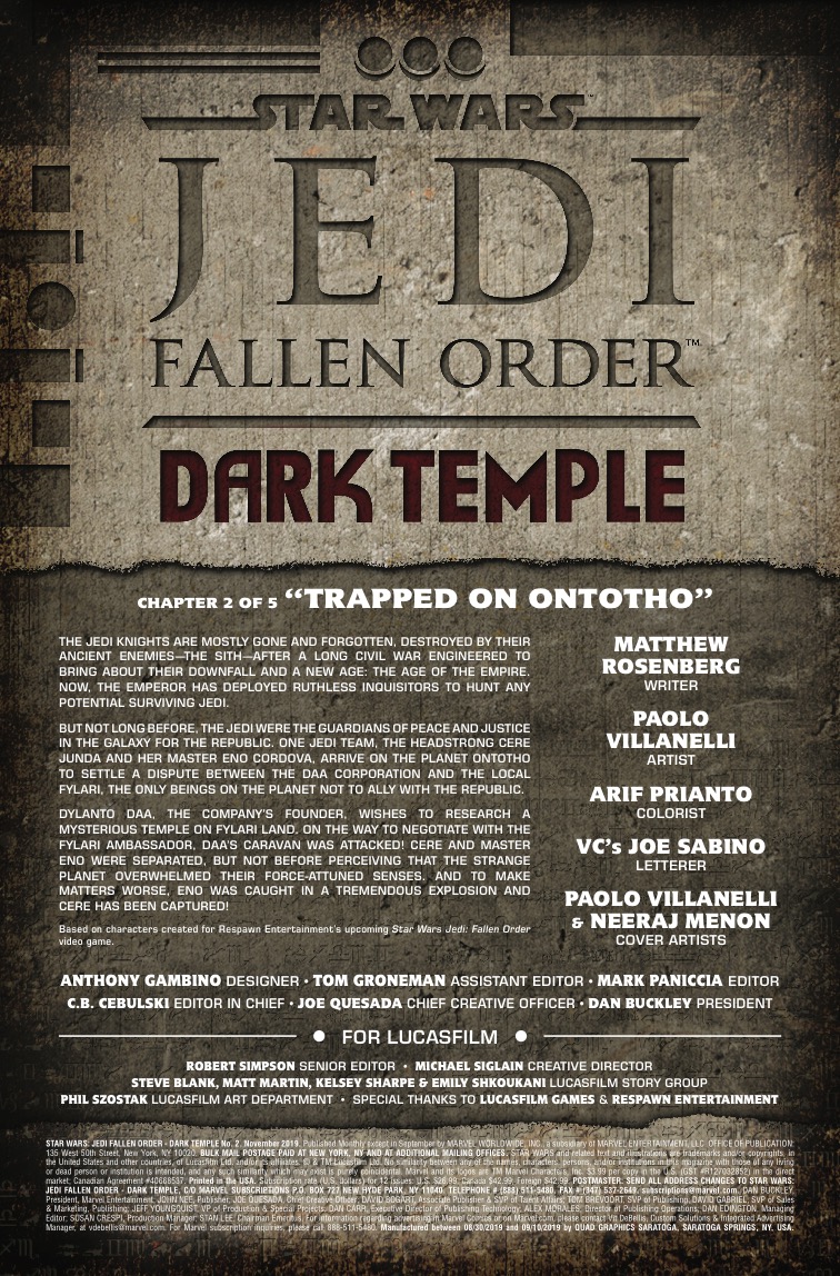 Vorschauseiten zu Jedi: Fallen Order - Dark Temple #2