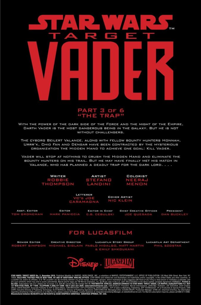 Vorschauseiten zu Target Vader #3:The Trap
