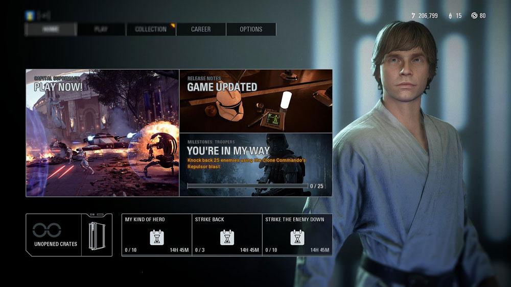 Farmerjunge Luke in <em>Battlefront II</em>„></div><p>Einhergehend mit der Verschiebung des Patches ist eine Verlängerung des <a href=