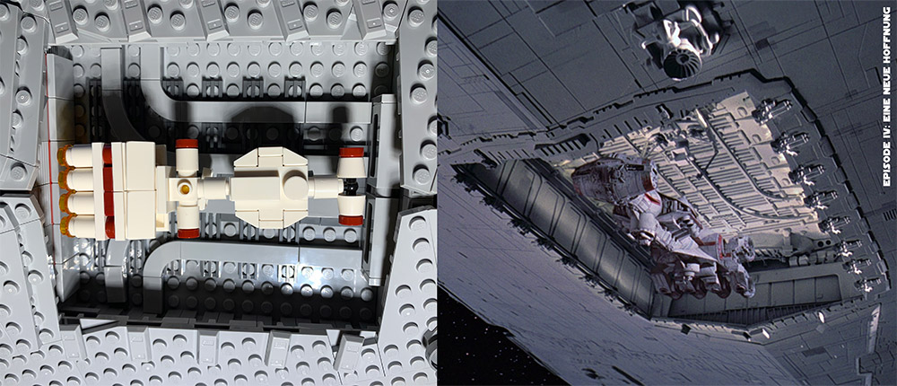 Imperialer Sternenzerstörer - LEGO-Hanger vs. Film-Hanger