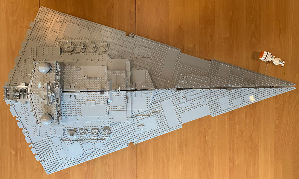 Imperialer Sternenzerstörer - Modell von oben