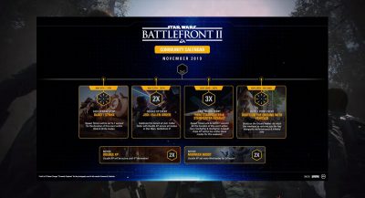 Battlefront II Community Kalender November 2019 und Dezember-Updates