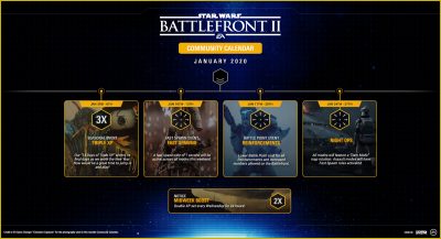 Star Wars Battlefront II Community Kalender Januar 2020