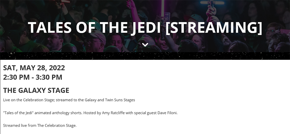 Tales of the Jedi – Celebration 2022