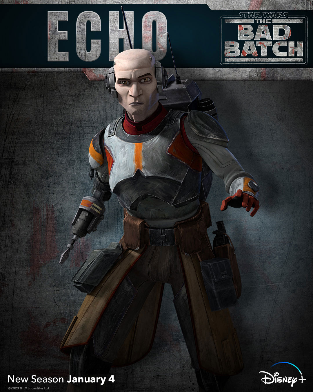The Bad Batch Charakterposter: Echo