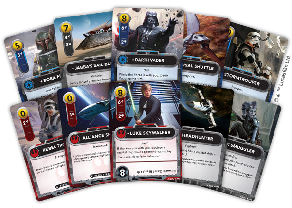 Karten aus <em>Star Wars: The Deckbuilding Game</em>„></div><h3>Ein Duell zwischen Decks</h3>
<blockquote class=