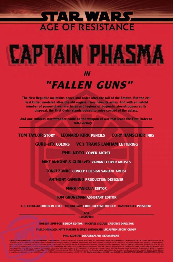 Vorschauseiten zu Age of Resistance: Phasma #1