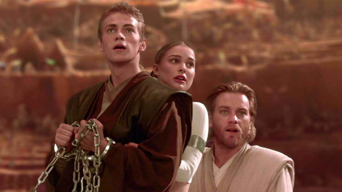 Anakin Skywalker, Padmé Amidala und Obi-Wan Kenobi in Angriff der Klonkrieger
