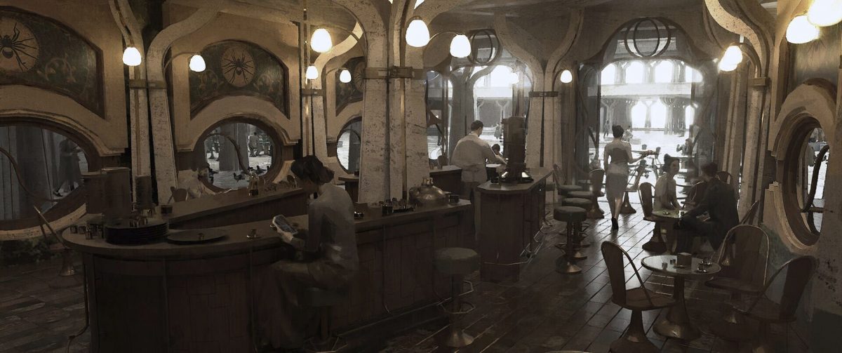 Ein Café am Hauptplatz von Ghormans Hauptstadt